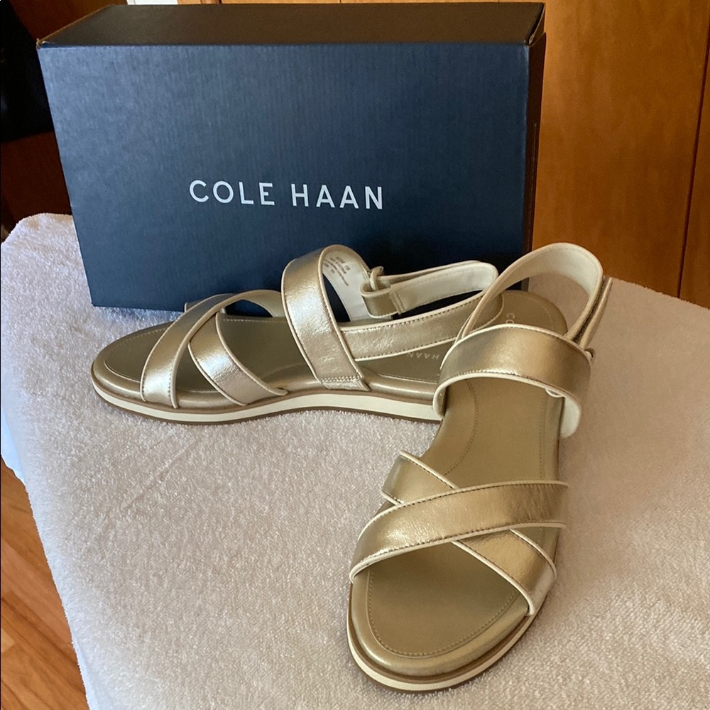 Cole Haan Women's Metallic Gold Sandals